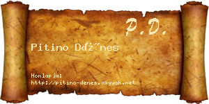 Pitino Dénes névjegykártya